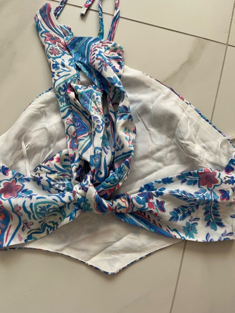 Mable High-Rise Paisley Midaxi Skirt in Light Blue with matchy top size small - Picture 15 of 16